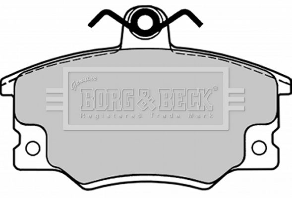 BORG & BECK Комплект тормозных колодок, дисковый тормоз BBP1090